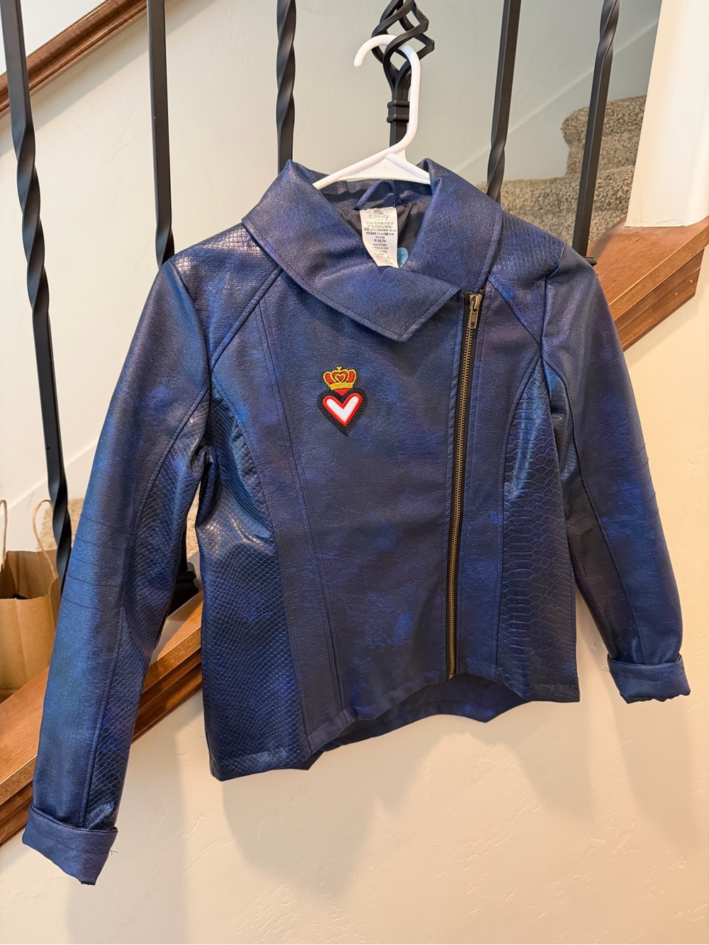 Disney’s Descendants Girls Faux Leather Jacket NWOT